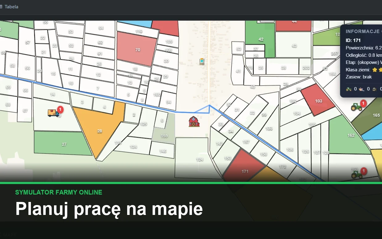 Planuj pracę na mapie w Symulatorze Farmy Online